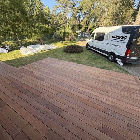 Terrasse bois composite — chantier Wood&C